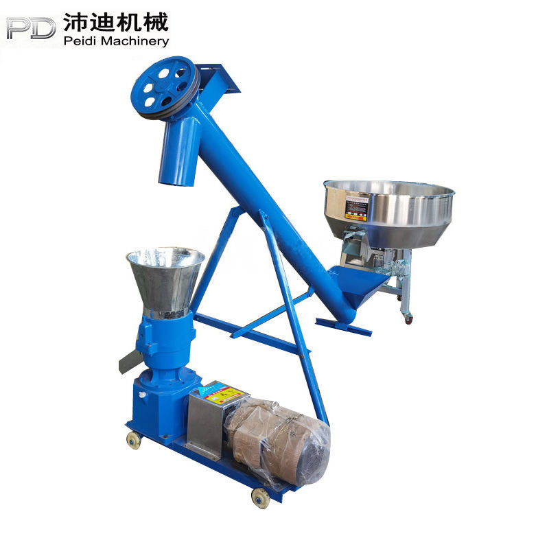 Mini Automatic Poultry Cattle Livestock Feed Processing Plant 500-800kg Feed Pellet Production Line Stainless Steel New